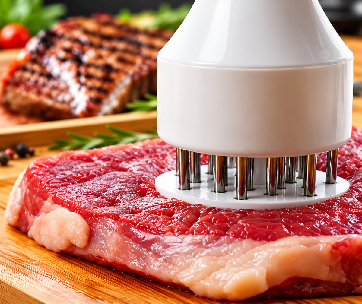 SoftGrill x2 – Ablandador de Carne de Acero Inoxidable con 24 Agujas
